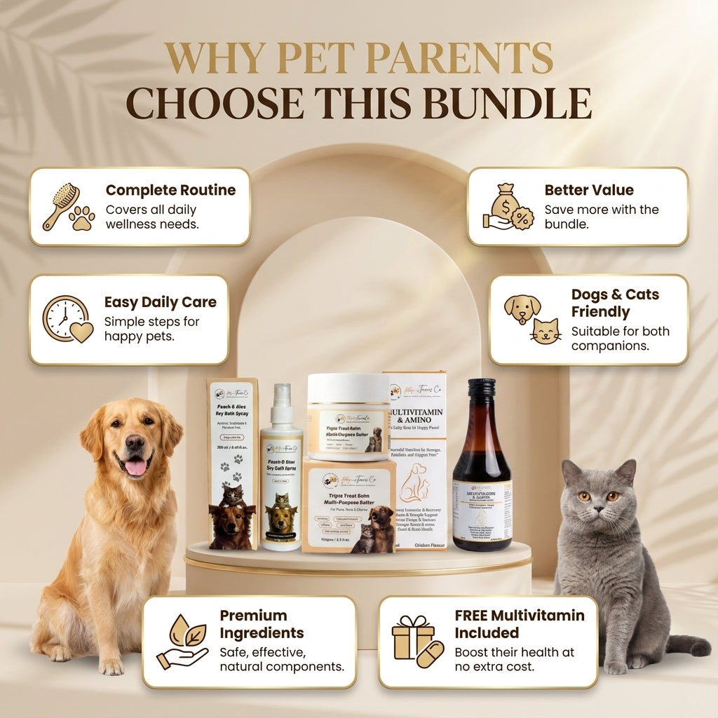 Complete Skin & Coat Wellness Bundle - FREE Multivitamin & Amino Syrup Included