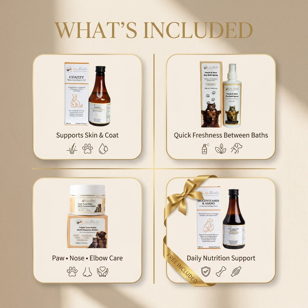 Complete Skin & Coat Wellness Bundle - FREE Multivitamin & Amino Syrup Included