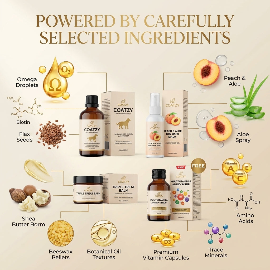 Complete Skin & Coat Wellness Bundle - FREE Multivitamin & Amino Syrup Included