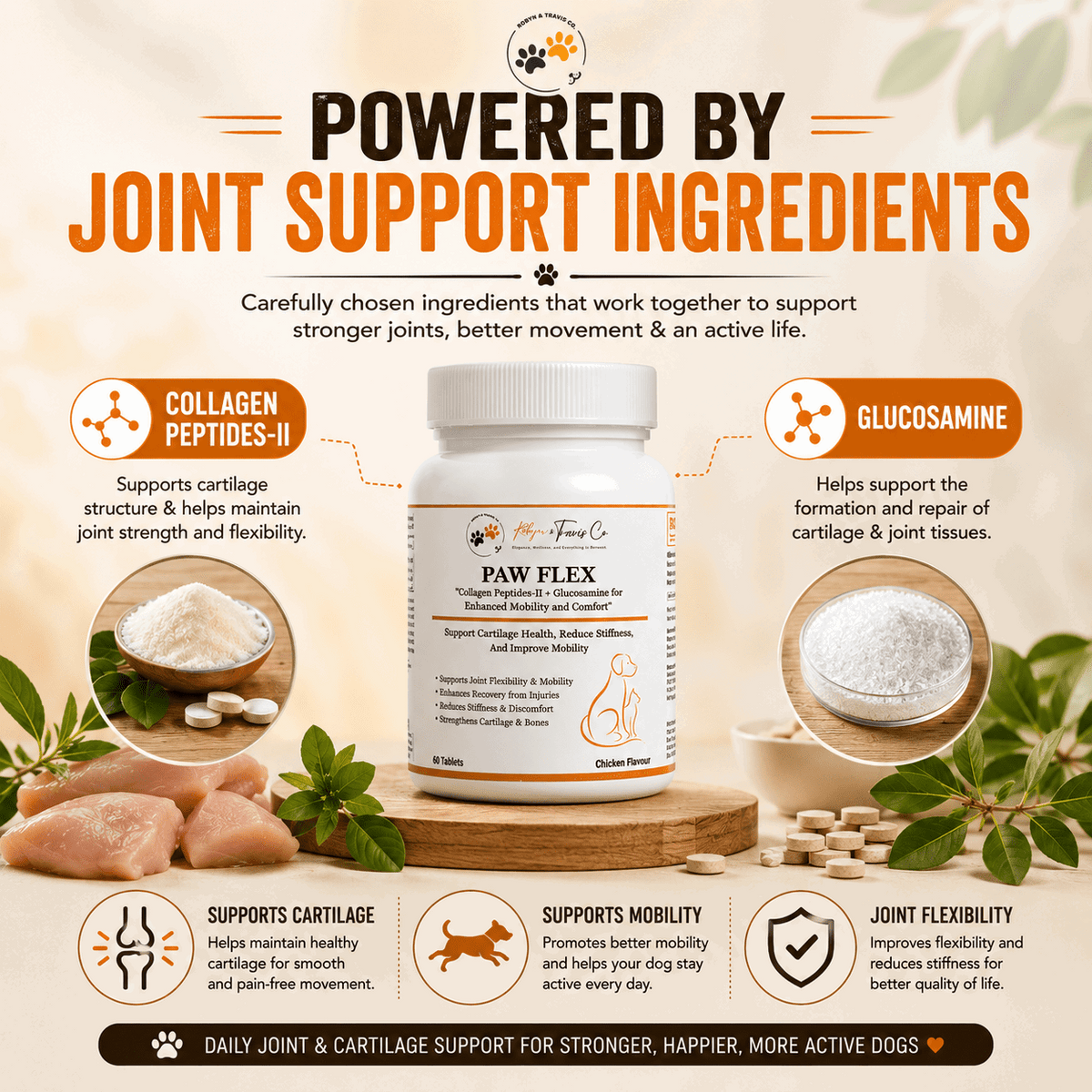 Paw Flex - Joint supplement with Collagen - Robyn & Travis Co