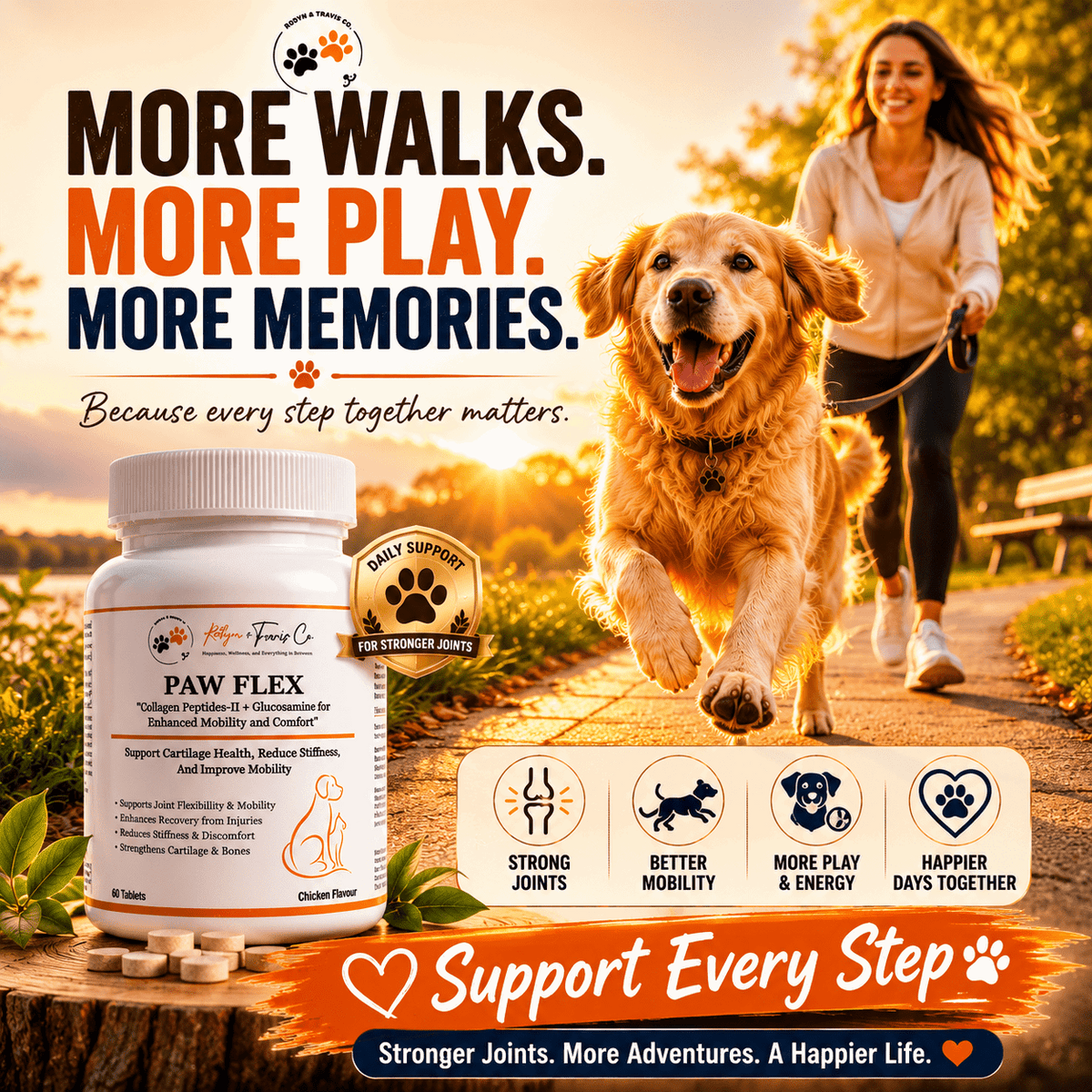 Paw Flex - Joint supplement with Collagen - Robyn & Travis Co