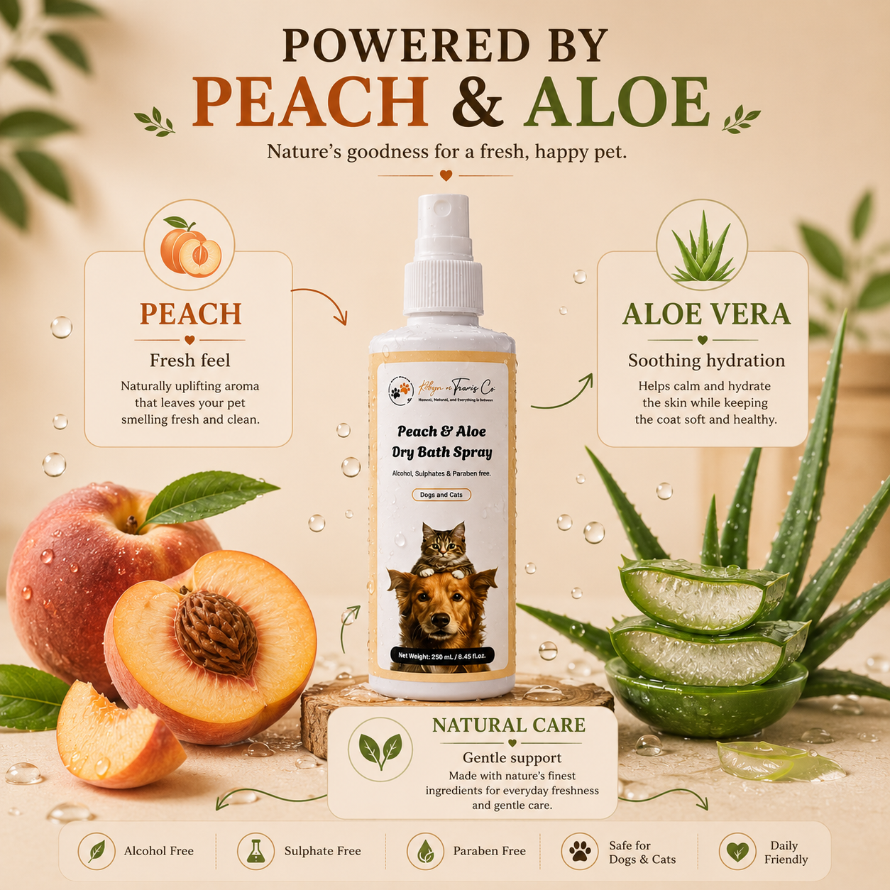 Dry bath spray fresh coat dogs India