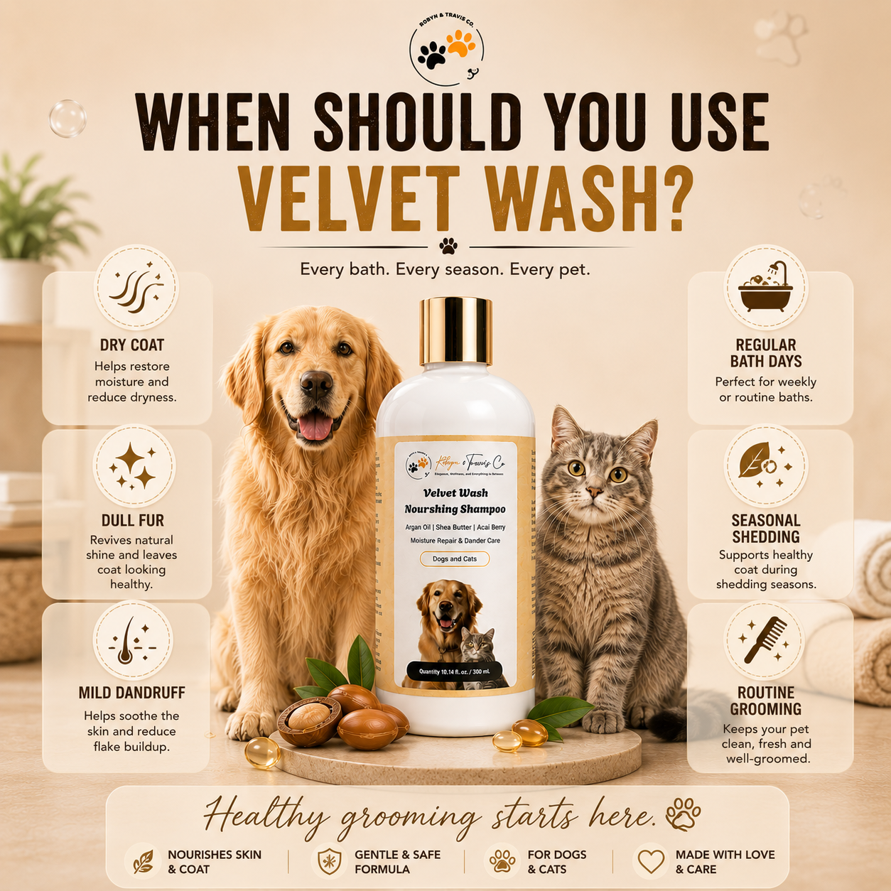 Velvet Wash Argan Oil Nourishing Shampoo