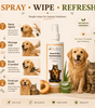Peach & Aloe Dry Bath Spray — Waterless No-Rinse Dog & Cat Wash - Robyn & Travis Co