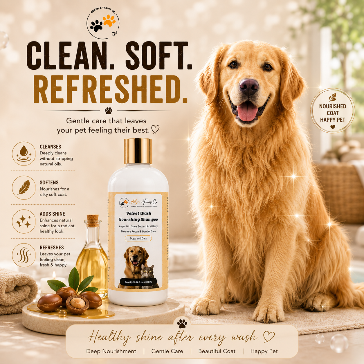 Velvet Wash Argan Oil Nourishing Shampoo