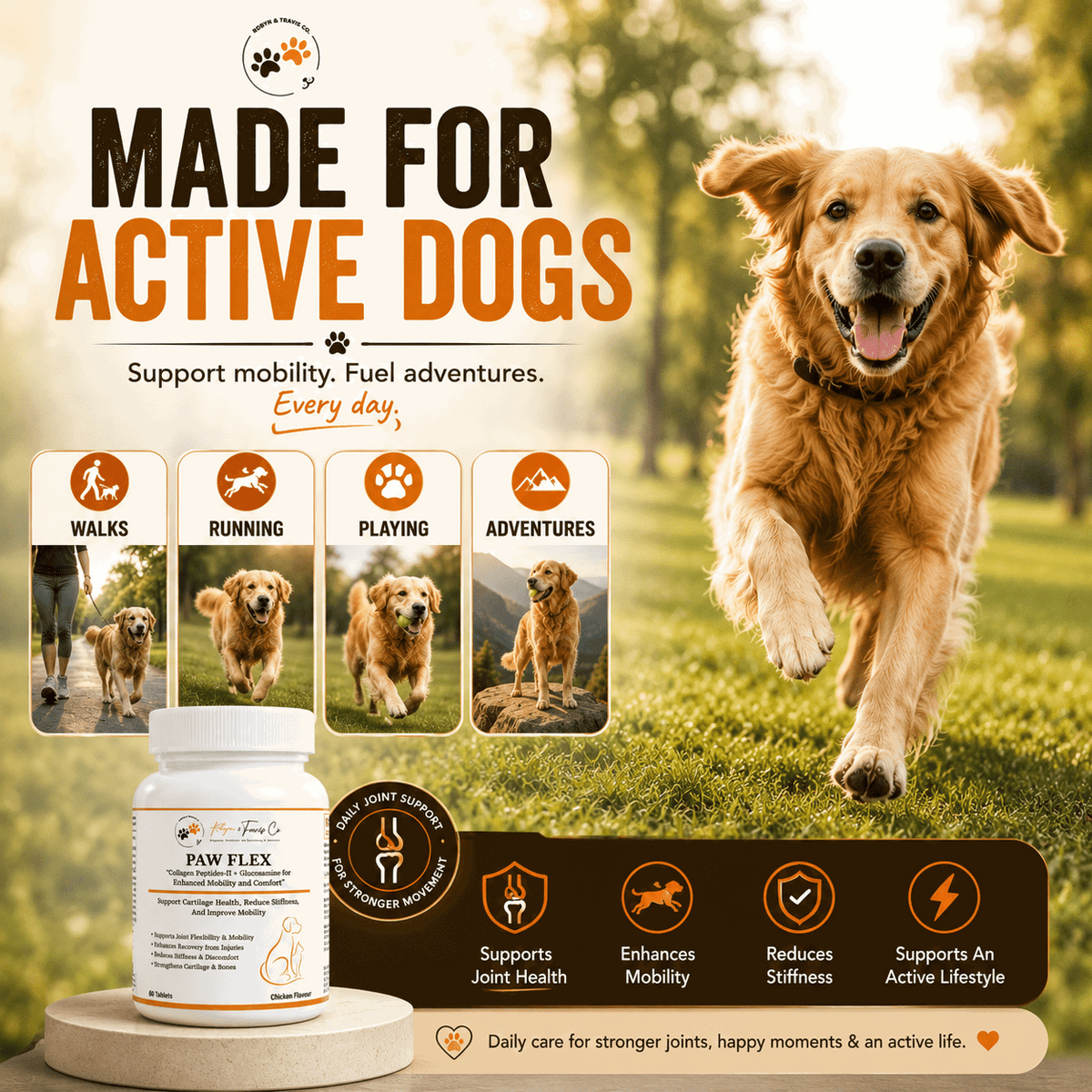 Paw Flex - Joint supplement with Collagen - Robyn & Travis Co