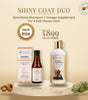 Shiny Coat Duo bundle — Velvet Wash Shampoo and Coatzy Omega Blend, save ₹124, ₹899